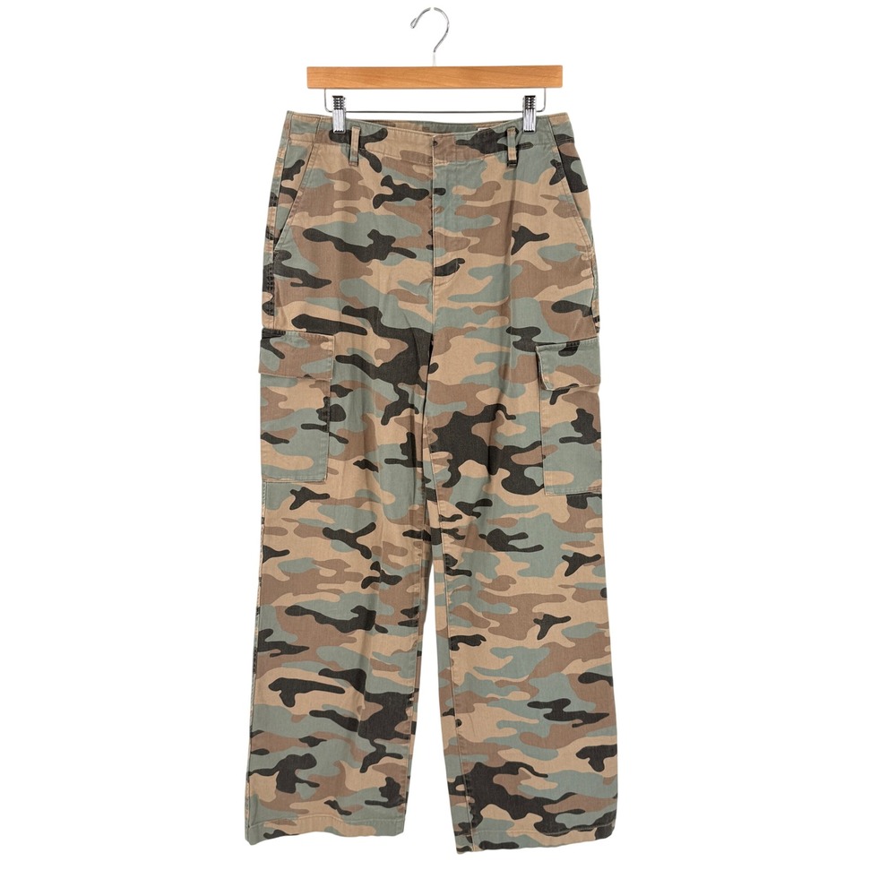 GAP Loose Khaki Cargo Camo 12 Tall Camouflage Utility High Rise Streetwear